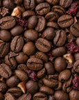 Roasted Witoca Sumak coffee beans with nuts, chocolate and red fruit
