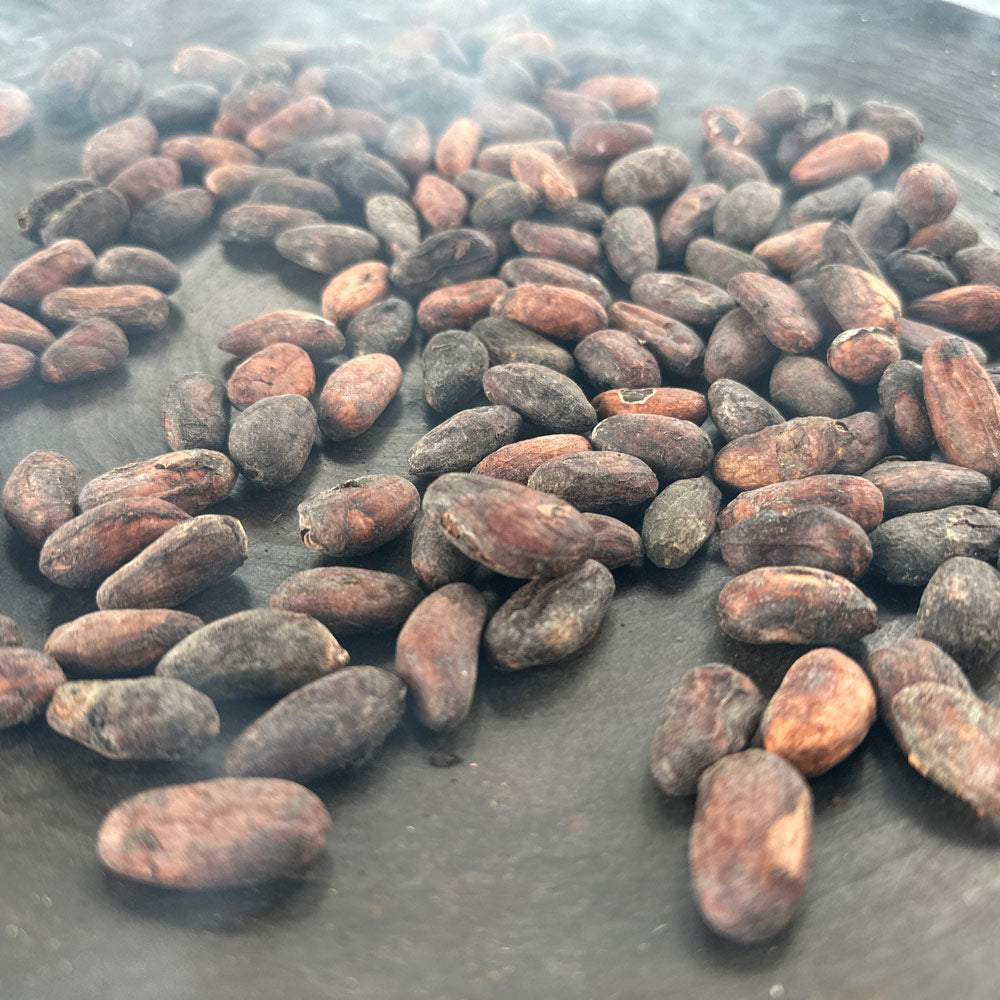 Every cacao bean is hand-selected, roasted, and stone-ground to release its natural oils and an aroma that transports you to the Amazon itself